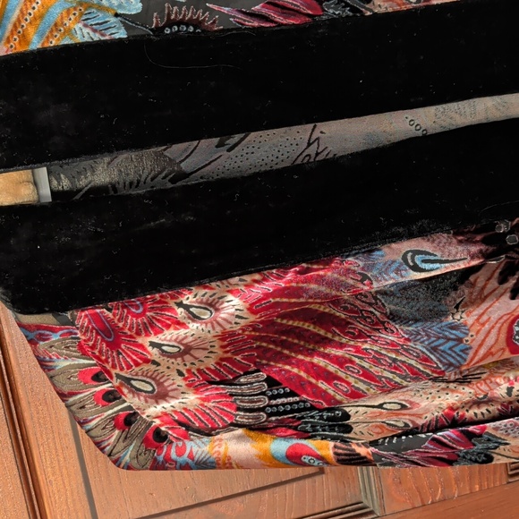 Chico’s Travelers Velvet Peacock Kimono Size L/XL - Picture 2 of 14